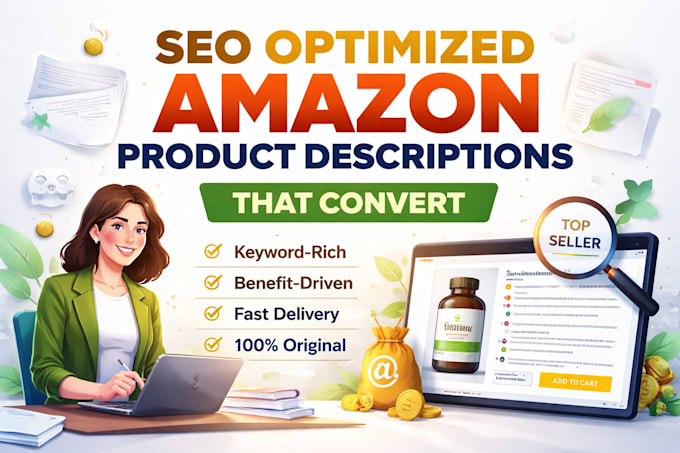 write SEO optimized amazon product descriptions that convert