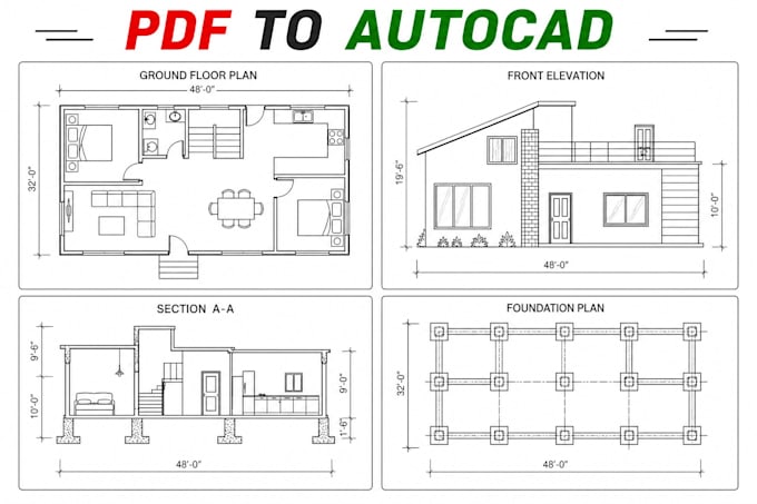 convert PDF to autocad dwg with accurate dimensions