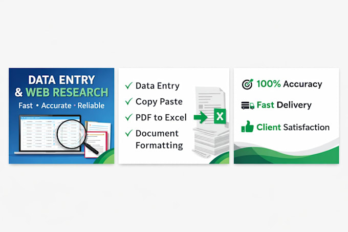do data entry, web research and basic web development