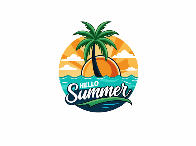 create attractive and imagination summer logo design
