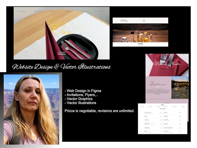 create a web site design in figma
