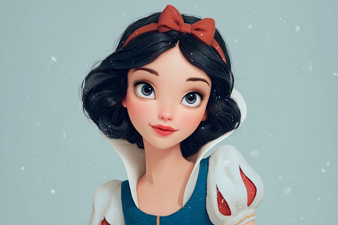 create a cute disney cartoon portrait