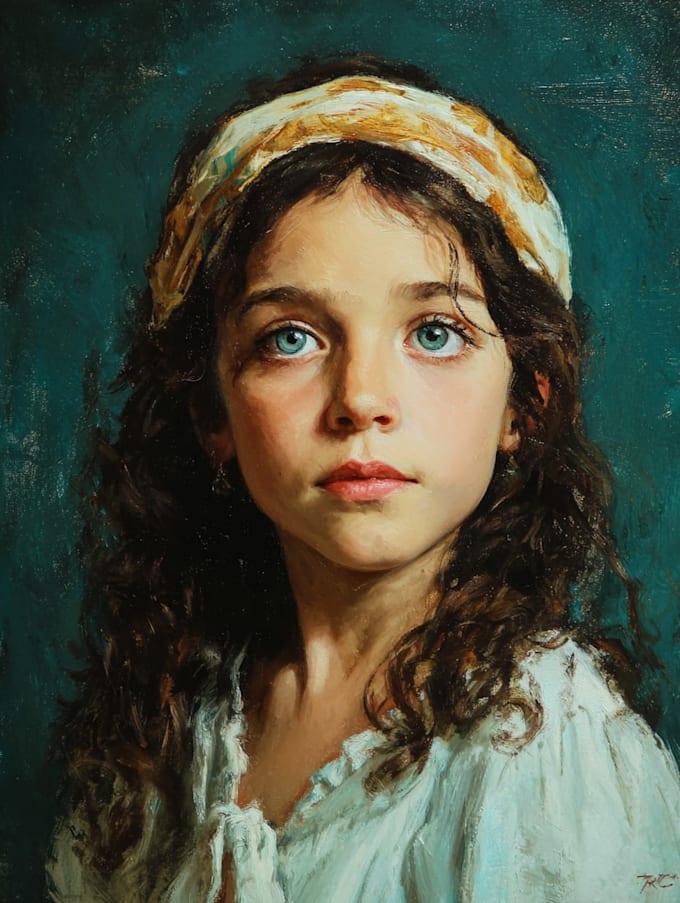 unique oil painting portrait