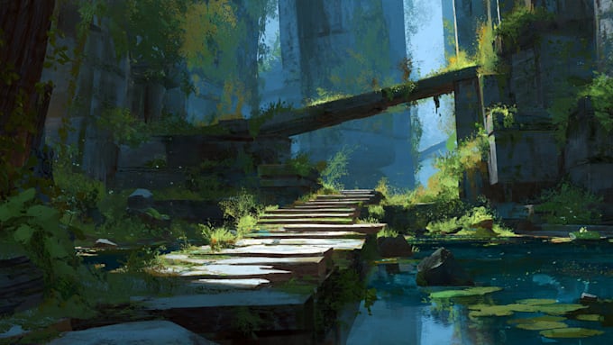 paint an environmental concept art