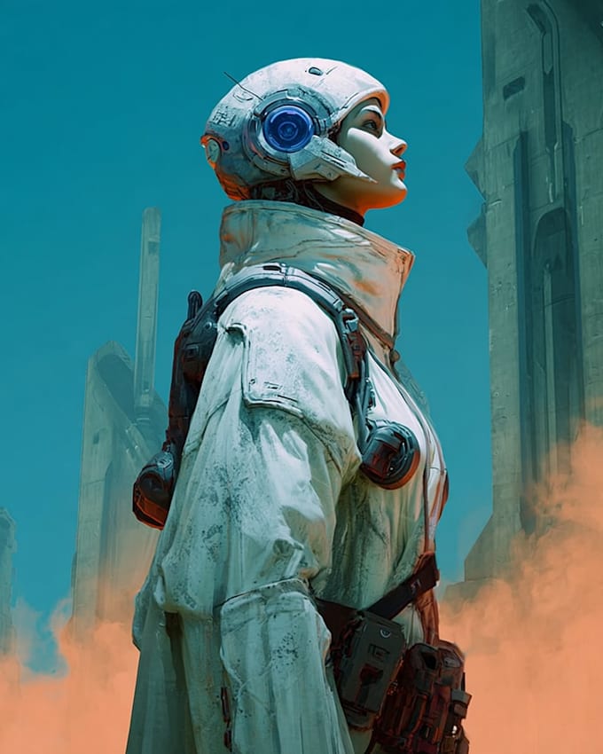 sci fi character illustration or sci fi character