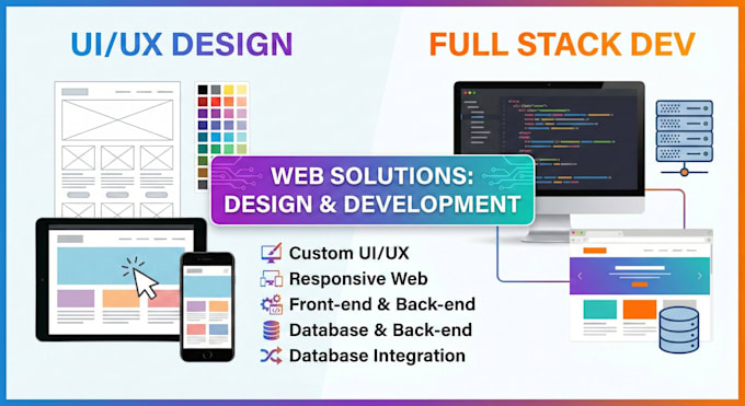 do UI or UX web designs or develop full stack website