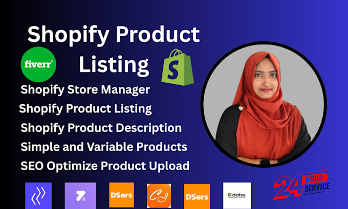 do shopify product listing and data entry