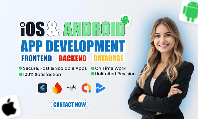 develop custom flutter apps for android ios web with ai and API integration