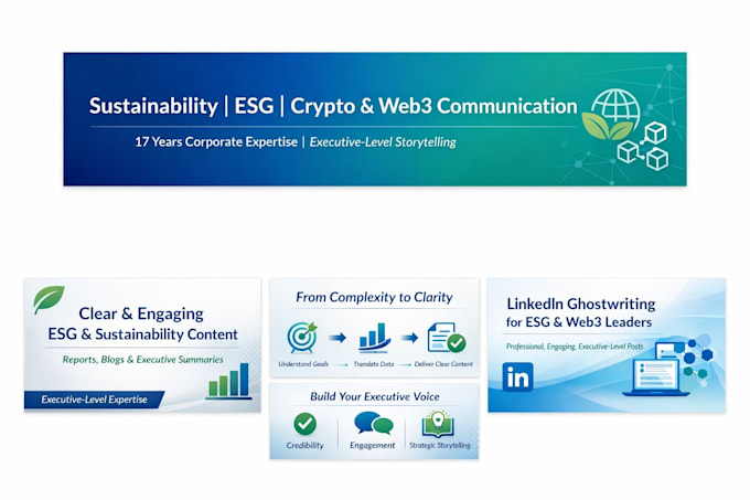 write SEO articles on esg crypto blockchain fintech IT web3