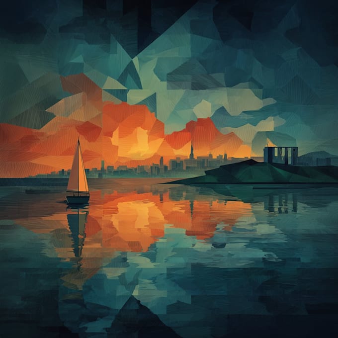 a  geometric low poly character illustration for you
