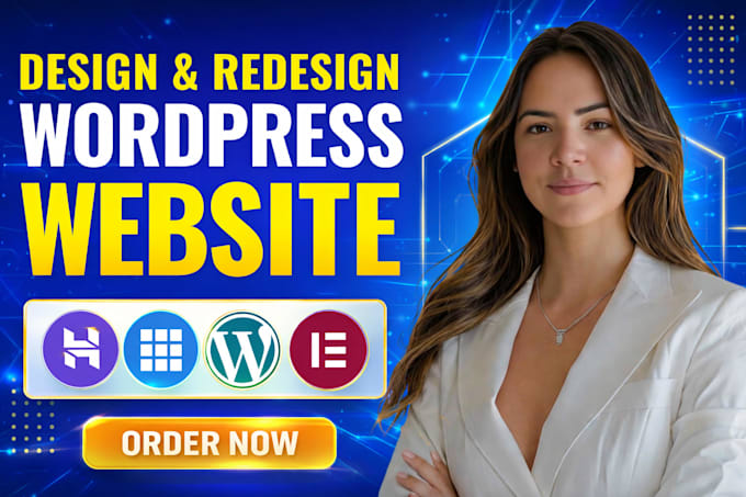 design or redesign wordpress website on hostinger, bluehost, siteground, ionos