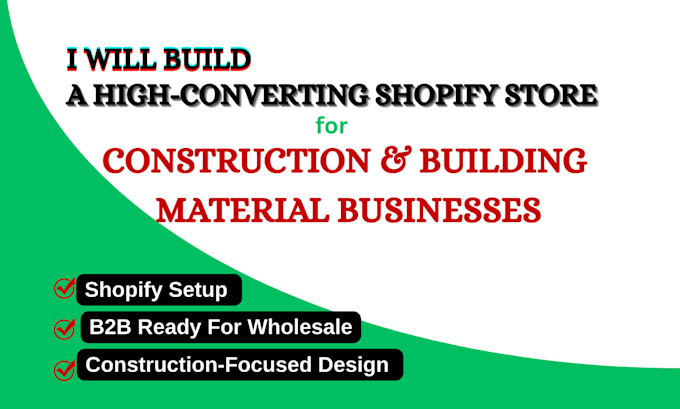 build a professional shopify building and construction materials store