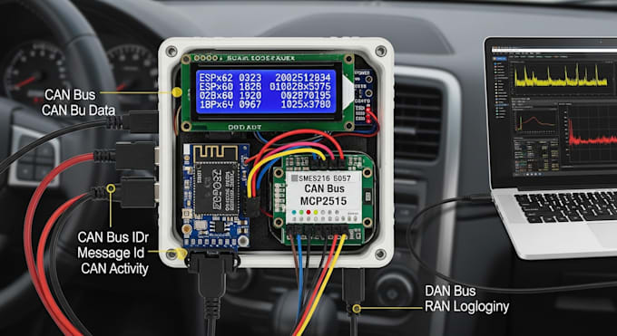 Integrar sniffer can bus com esp32 ou arduino para veículos automotivos