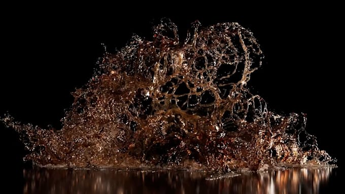 create 3d simulation, water simulation, fluid dynamics, and 3d product animation