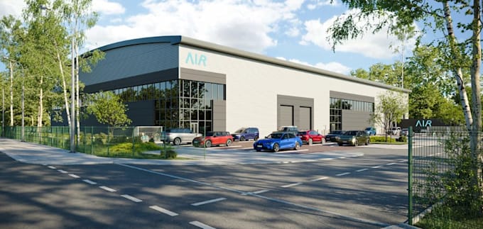 be 3d cgi provider,factory exterior,commercial site plan,warehouse walkthrough