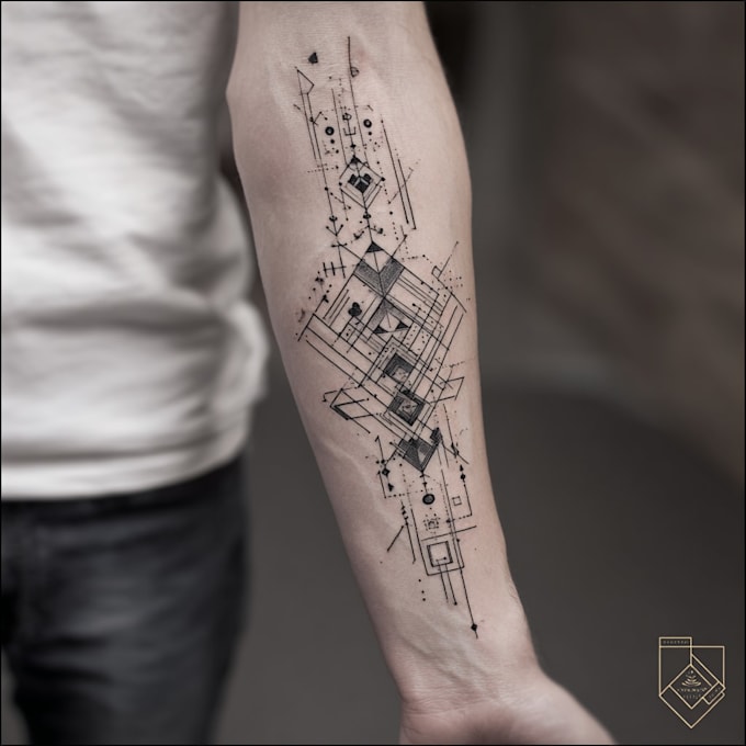 make a geometric tattoo design