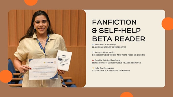 beta read your fanfiction or self help wellness book