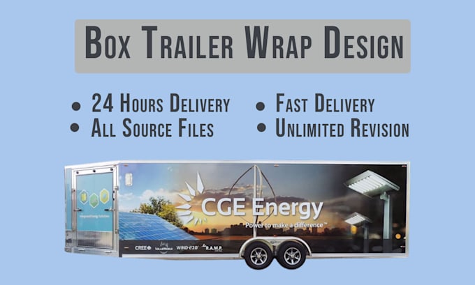 make branding box trailer wrap design, trailer wrap design or box cargo truck