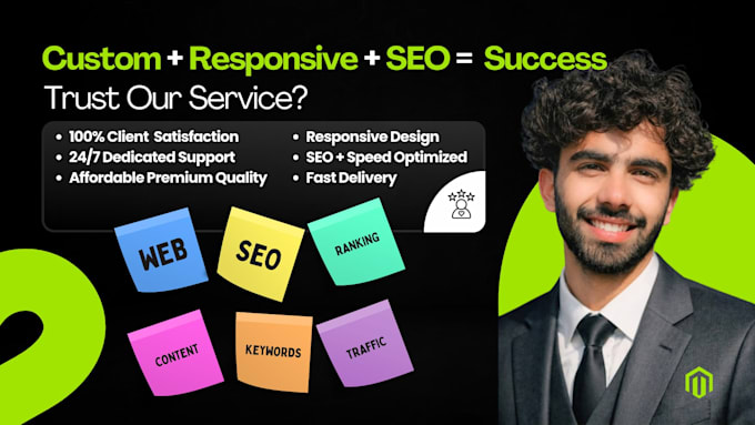 develop a full stack, SEO optimized responsive website