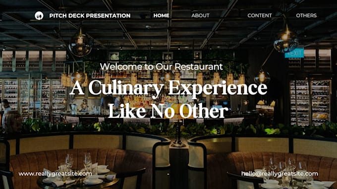design your fine dining or culinary experience investor pitch deck