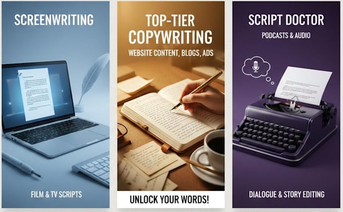do copy writing and script writing