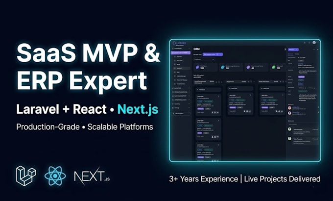 build a custom saas web application with laravel and react