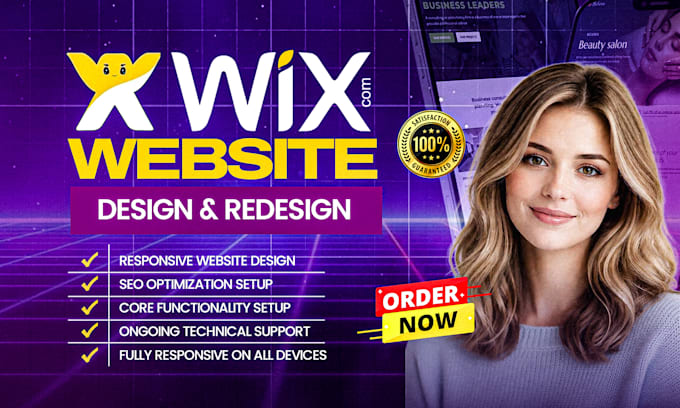 design or redesign wix website, develop wix landing page, wix studio website