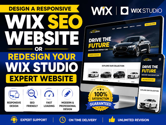 design a responsive wix SEO website or redesign your wix studio expert website