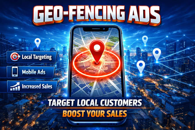 Run geo fencing ads to target usa ca aus nearby customers and boost ...