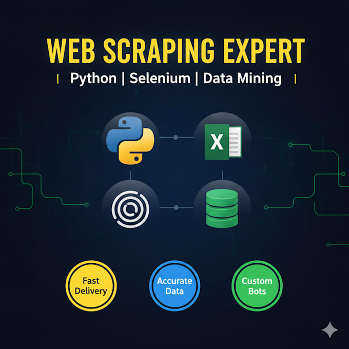scrape website data using python, selenium, and automation tools
