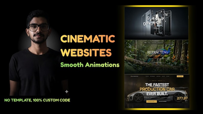 design a premium highend animated landing page