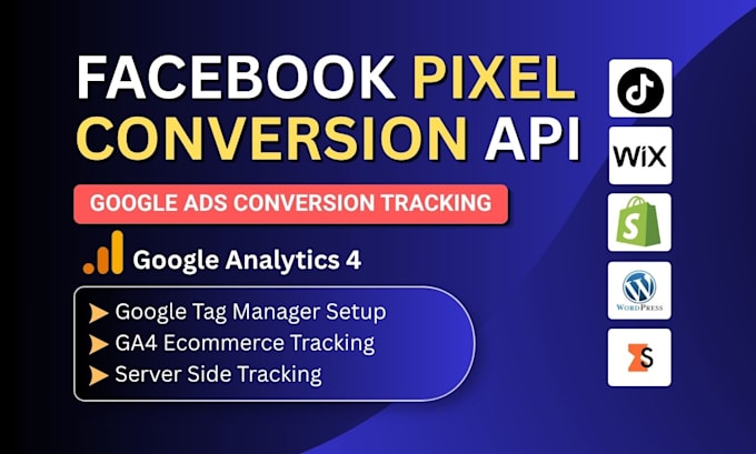 setup meta pixel facebook conversion API google ads, ga4 ecommerce tracking, gtm
