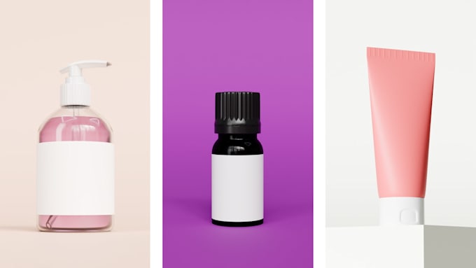create 3d cosmetic product models and renders