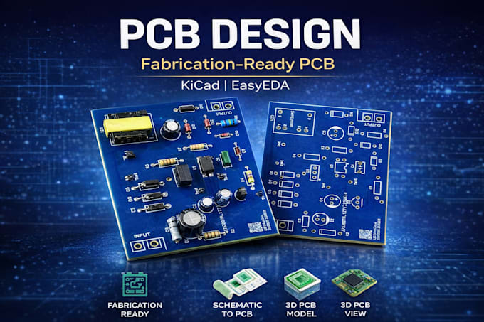 make pcb design  pcb layout using kicad or easyeda
