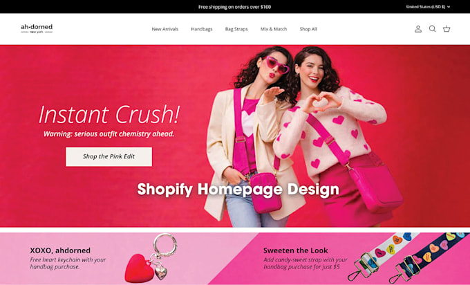 create a modern, conversion focused shopify homepage