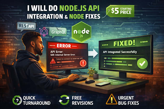 do API integration or fix backend bugs and deployment issues