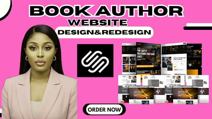 design squarespace author website, ebook website, book landing page