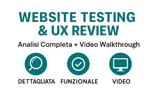 test your website and find usability and functionality issues