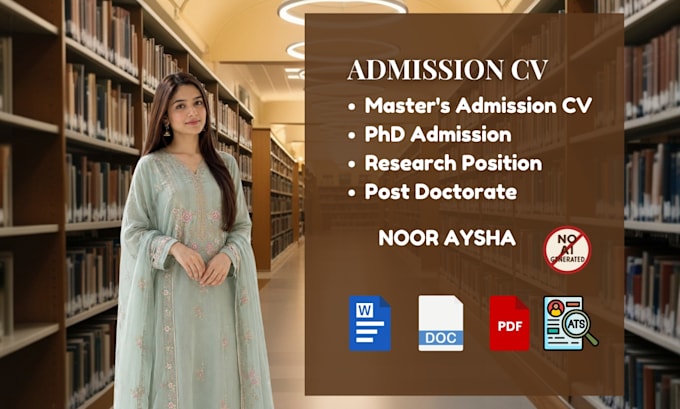 create an admission CV for master and phd applications