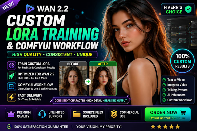 train custom flux, sdxl, wan 2 2, pony and z image for comfyui ai models