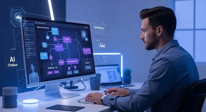build ai automated bot software, ai chatbot, ai agents, n8n workflow, ai saas