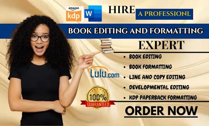 proofreading book editing and formatting, line editing for amazon kdp publishing