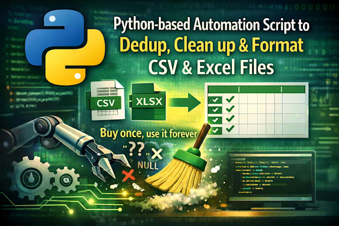 clean,format excel,CSV with python automation