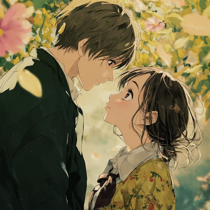 draw couples in anime style