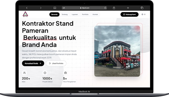 create a professional landing page for your company