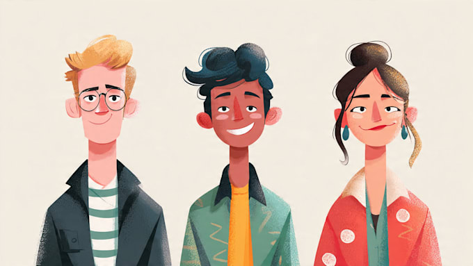 draw flat vector character design
