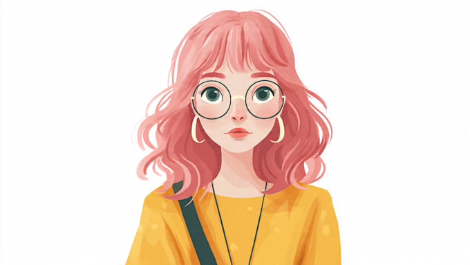 create flat vector illustration or cartoon character