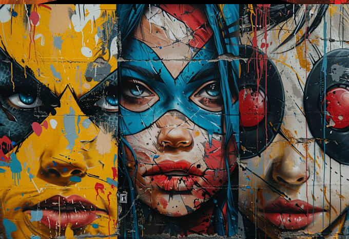 create a unique street pop art illustration