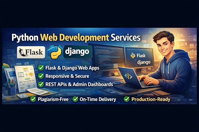 Develop python web applications using flask or django by Writer_754 ...