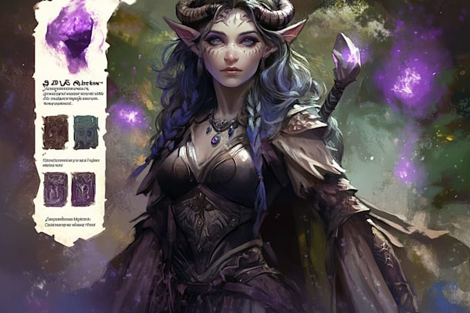 create custom dnd character illustration
